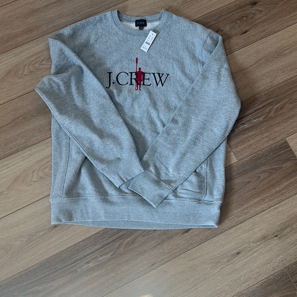 J. Crew Fleece Embroidered Sweatshirt